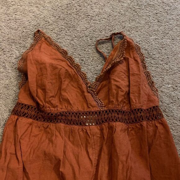 Billabong lace & lies crochet cropped jumpsuit M - Picture 9 of 11